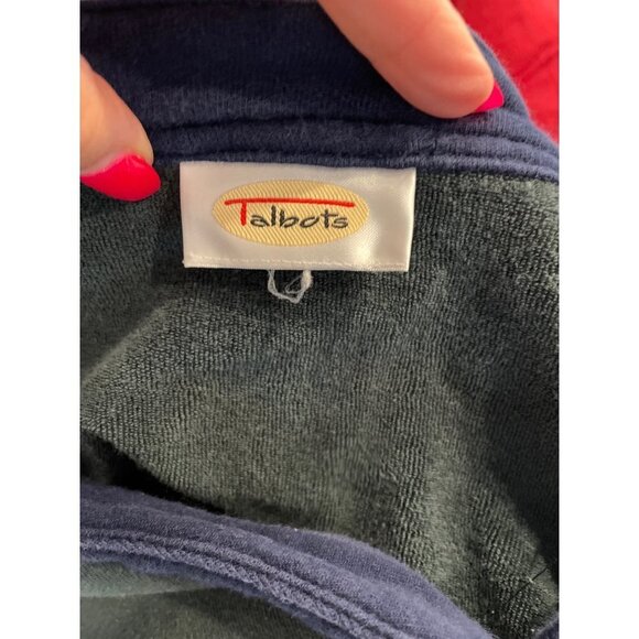 Talbots Vintage V-Neck Cardigan Wide Striped Sweater - Picture 4 of 7